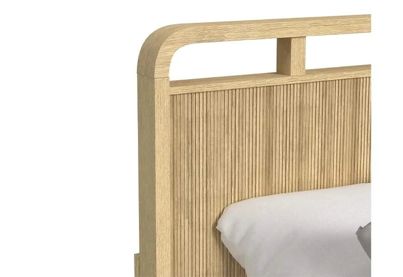 Ridgemont Natural 5 PC Bedroom Set with Panel Bed, Dresser, and Mirror