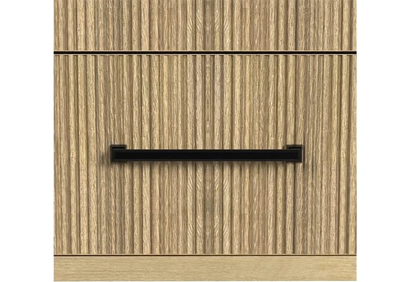 Ridgemont Natural 2-Drawer Nightstand with Rounded Corners and USB Charging Port