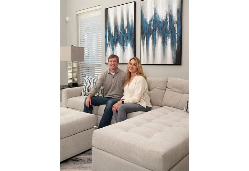 Aden Cement Cream Contemporary 3 PC Modular Sectional with Chaise