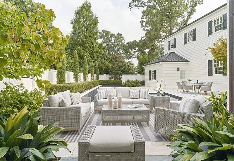 Seton Creek Contemporary Outdoor All Weather Wicker Aluminum Cocktail Set Includes Cocktail Table and 2 End Tables