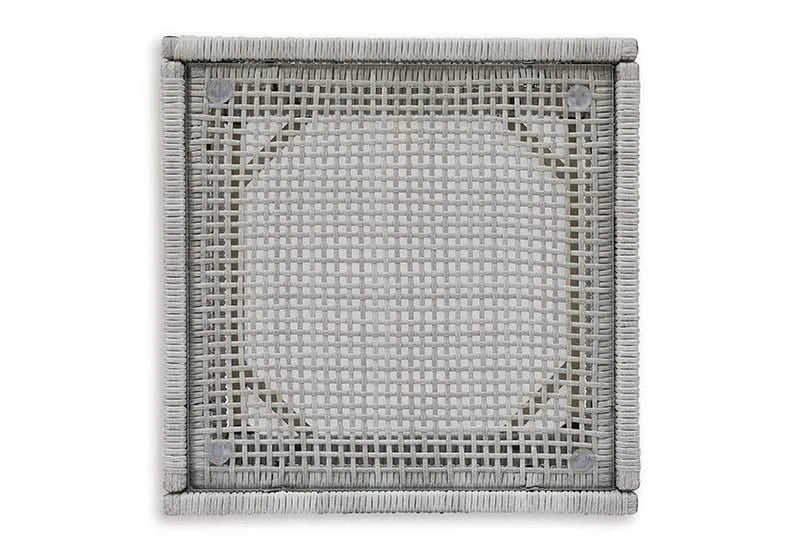 Seton Creek Contemporary Outdoor All Weather Wicker Aluminum End Table