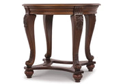 Skye Brown Traditional Round End Table
