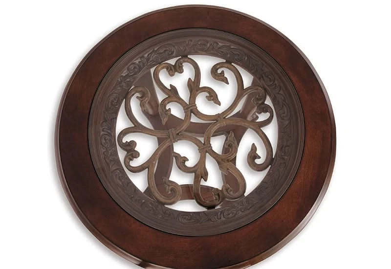 Skye Brown Traditional Round End Table