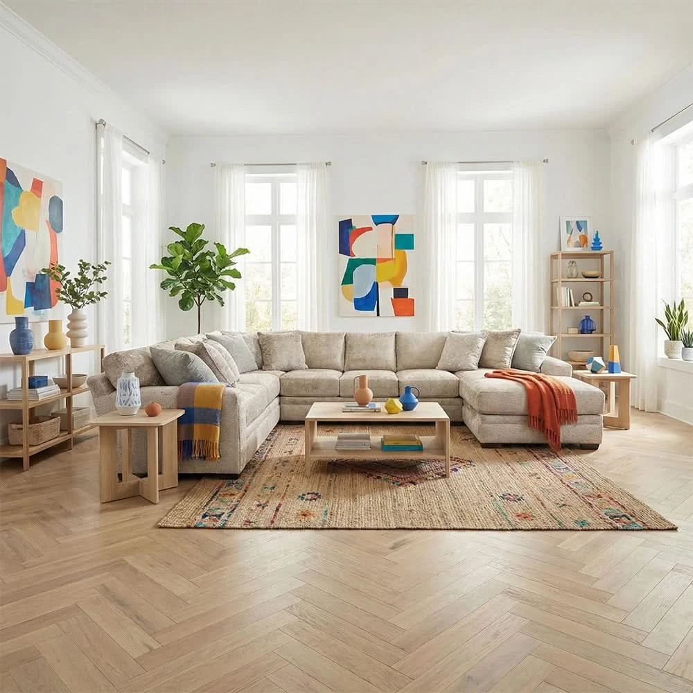 Spirit Driftwood 3 Piece Sectional with Chaise