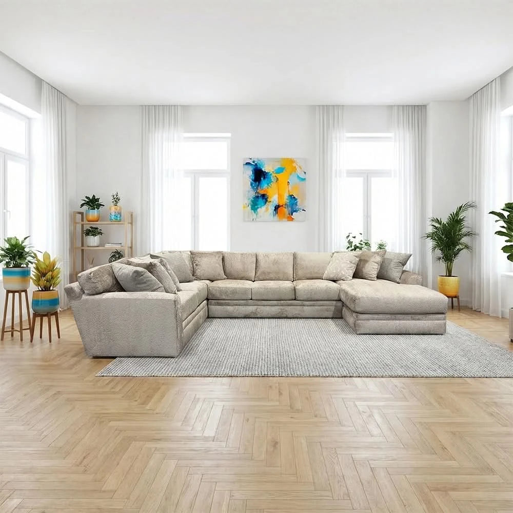 Spirit Driftwood 3 Piece Sectional with Chaise