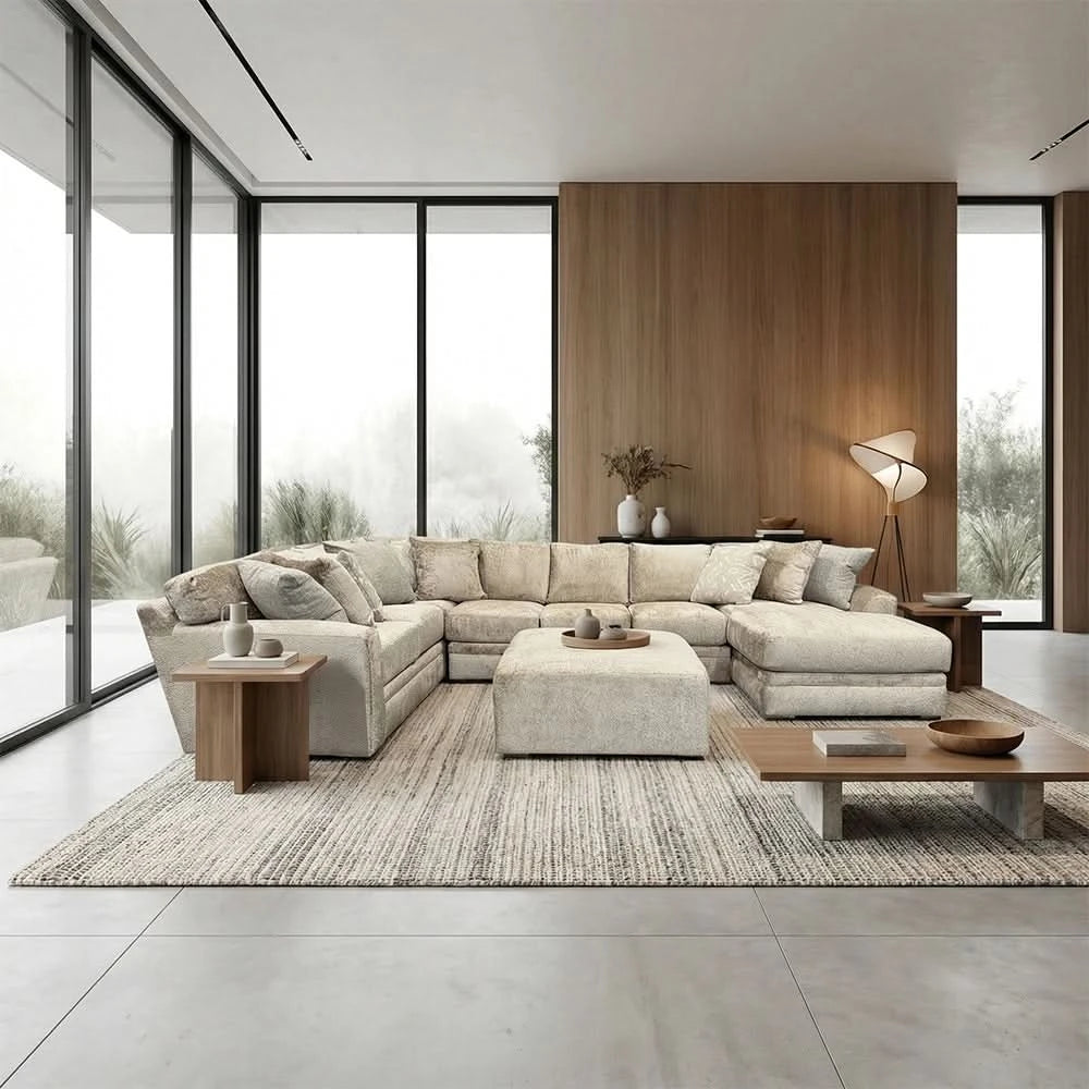 Spirit Driftwood 3 Piece Sectional with Chaise