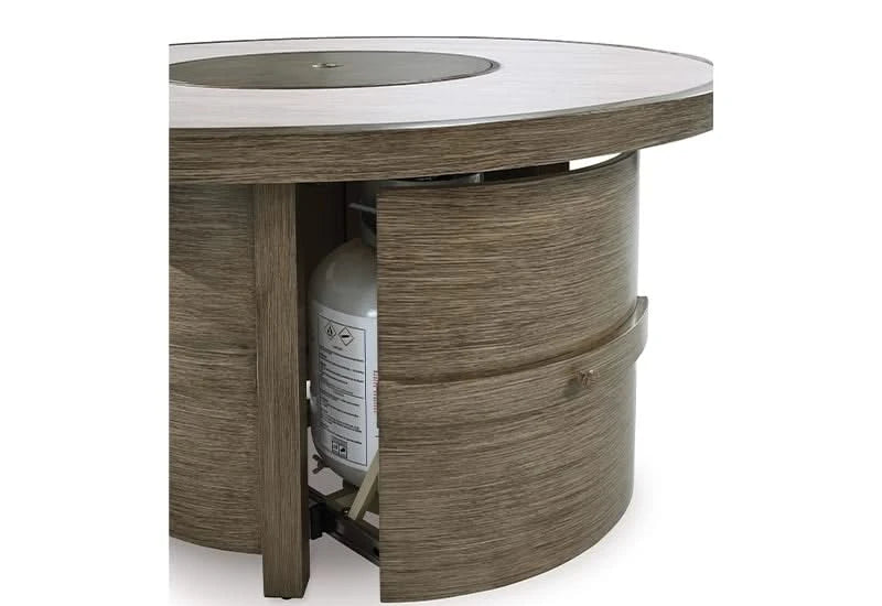 Texas Ranch Outdoor All Weather Round Fire Pit Table