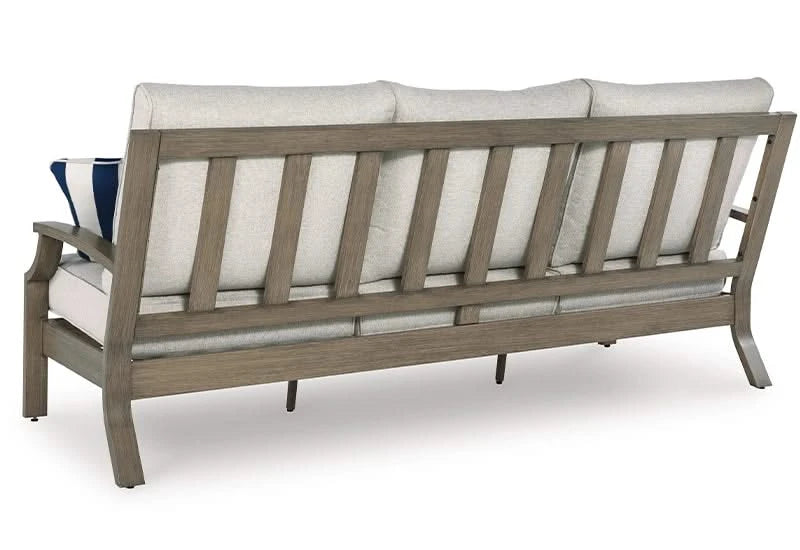 Texas Ranch Outdoor All Weather Sofa with Cushions and Throw Pillows