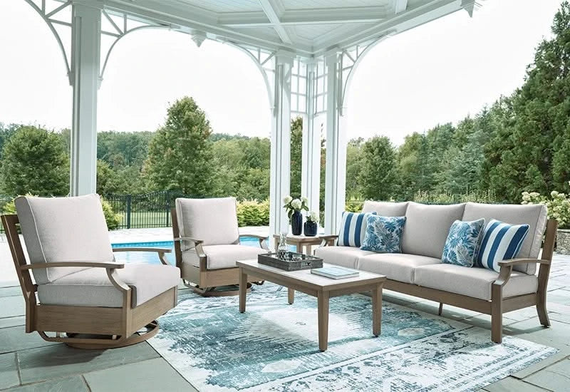 Texas Ranch Outdoor All Weather Swivel Glider Chair with Cushion