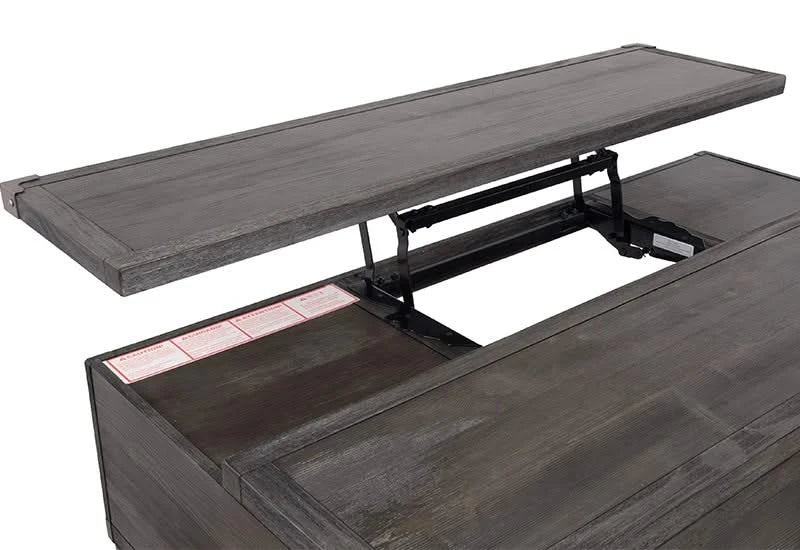 Toldeo Gray Modern Rustic Lift Top Coffee Table