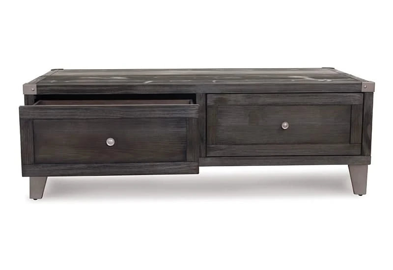Toldeo Gray Modern Rustic Lift Top Coffee Table