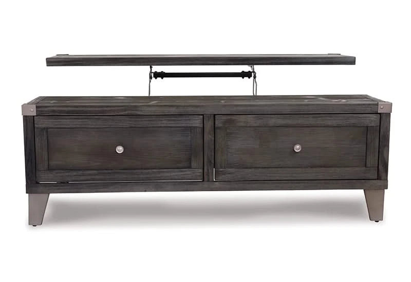 Toldeo Gray Modern Rustic Lift Top Coffee Table