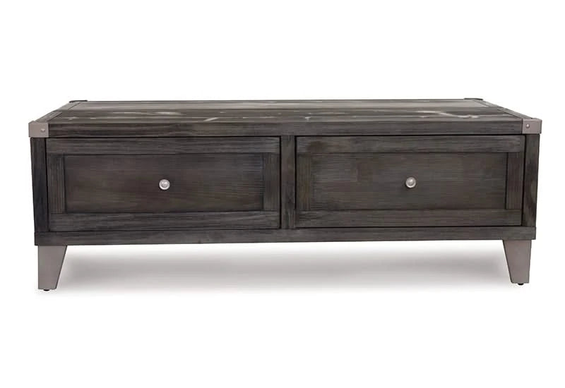 Toldeo Gray Modern Rustic Lift Top Coffee Table