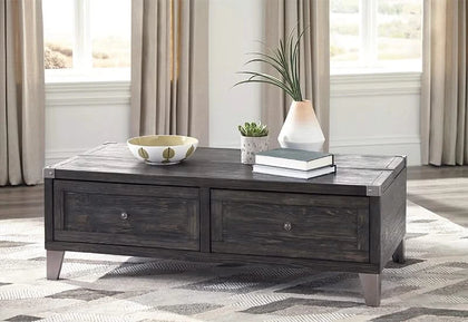 Toldeo Gray Modern Rustic Lift Top Coffee Table