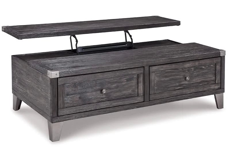 Toldeo Gray Modern Rustic Lift Top Coffee Table