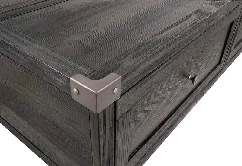 Toldeo Gray Modern Rustic Lift Top Coffee Table