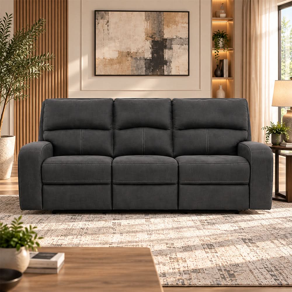 Vaquaro Slate Power Reclining Sofa & Loveseat Set