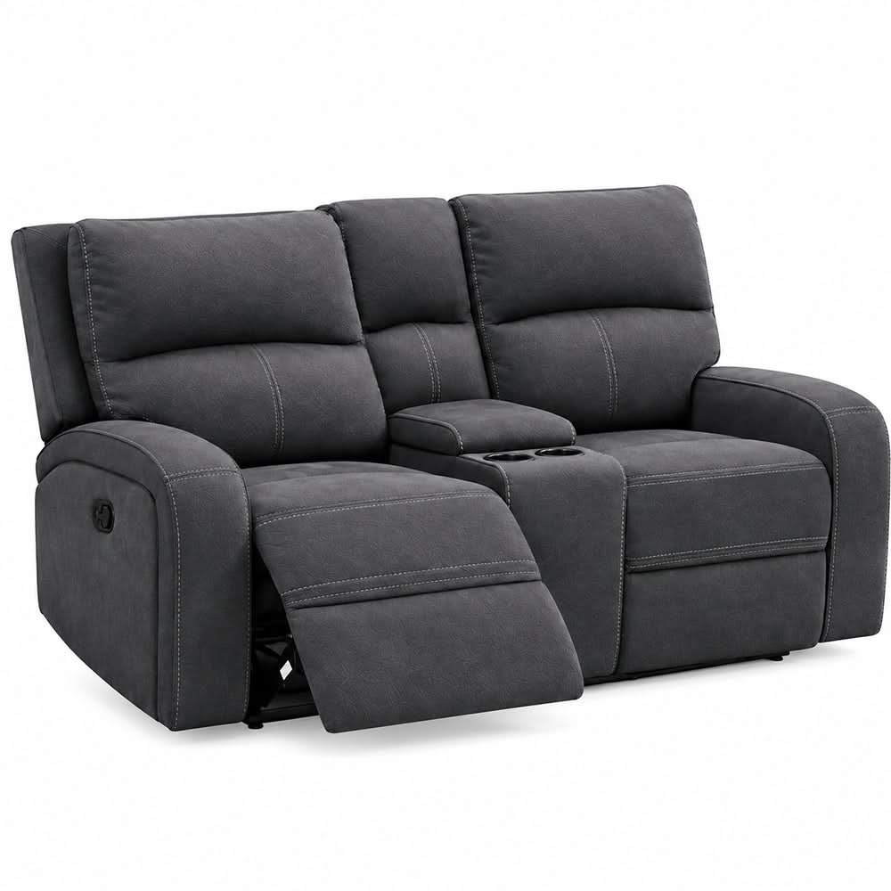 Vaquaro Slate Power Reclining Sofa & Loveseat Set