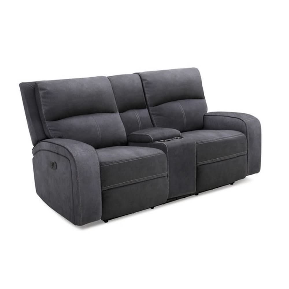 Vaquaro Slate Power Reclining Sofa & Loveseat Set