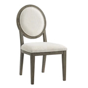 Versailles Grey Oak Dining Chair with Boucle Upholstery