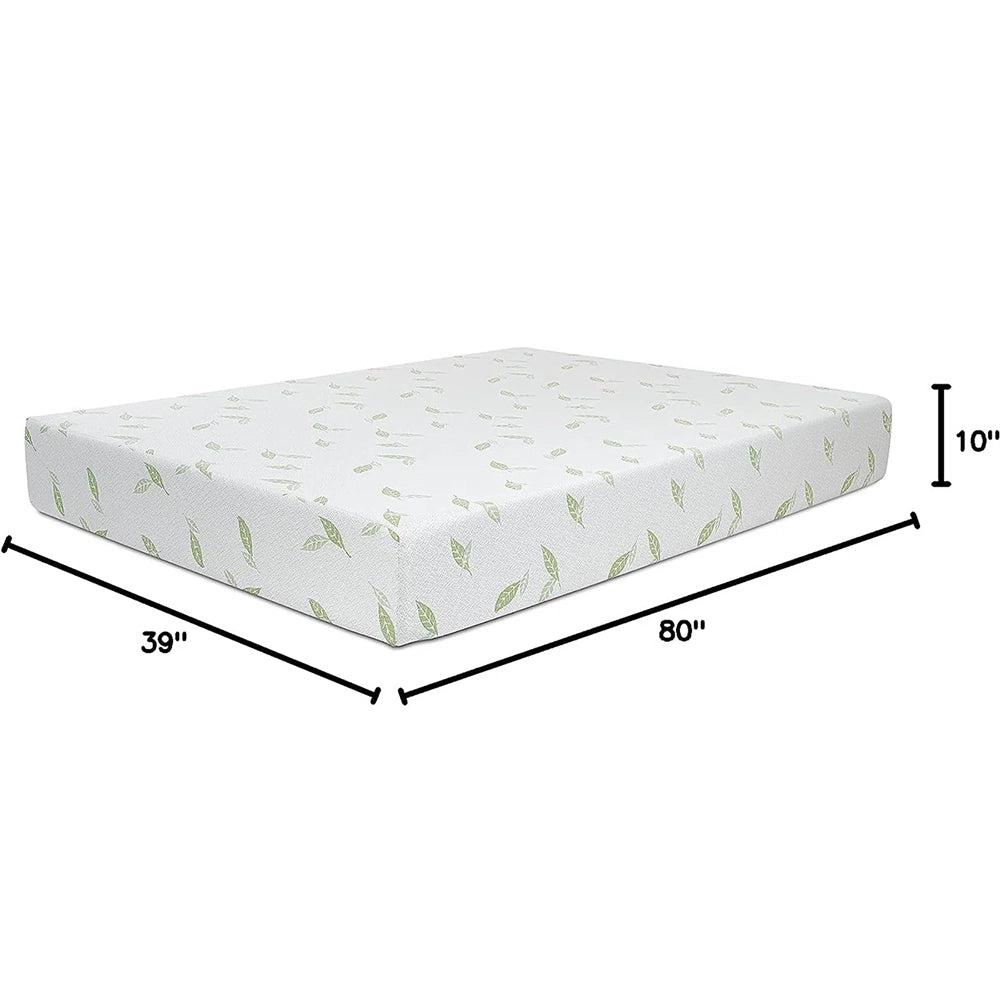 ZZZOOM Green Tea Memory Foam Mattress Medium Feel with Cooling Comfort & Pressure Relief