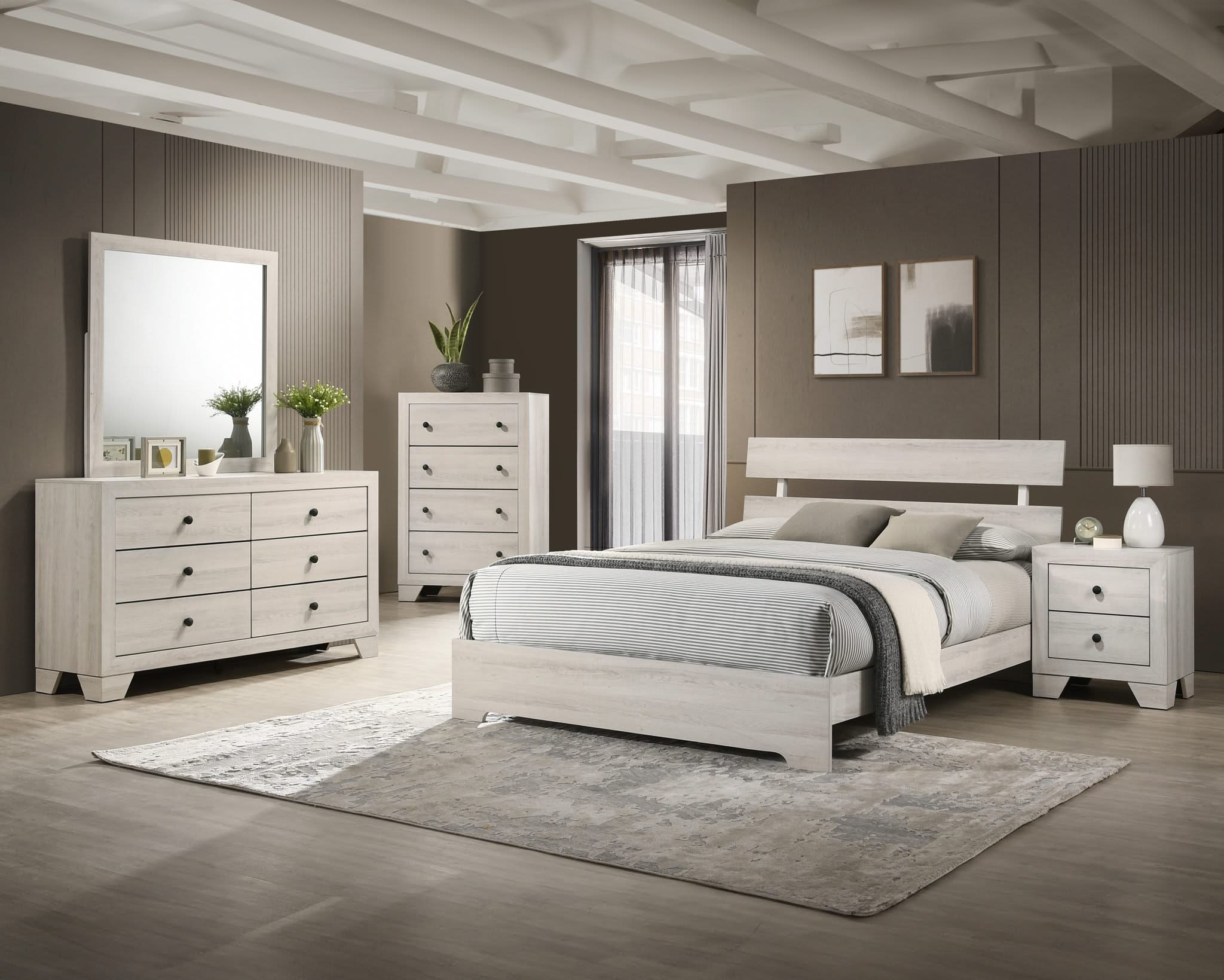 Atticus - Full 5 Piece Bedroom Set - White