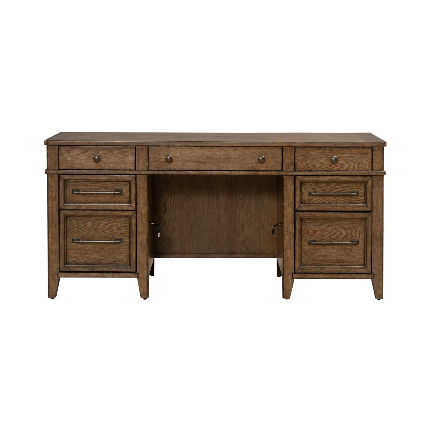Carolina Park - Jr Executive Credenza - Amber Brown