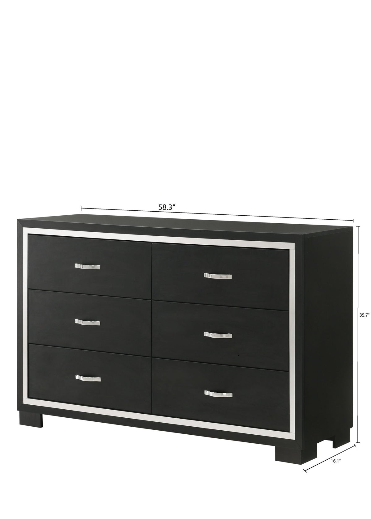Gennro - Queen 5 Piece Bedroom Set - Black