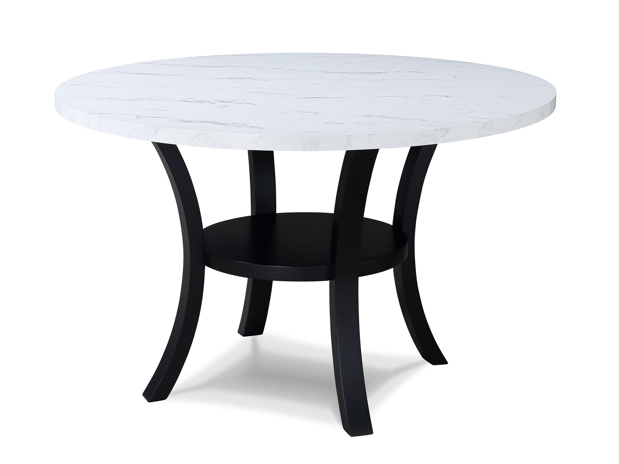 Isla - 5 Piece Dining Room Set - White / Black
