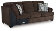 Kimlee - RAF Sofa With Corner Wedge - Chocolate