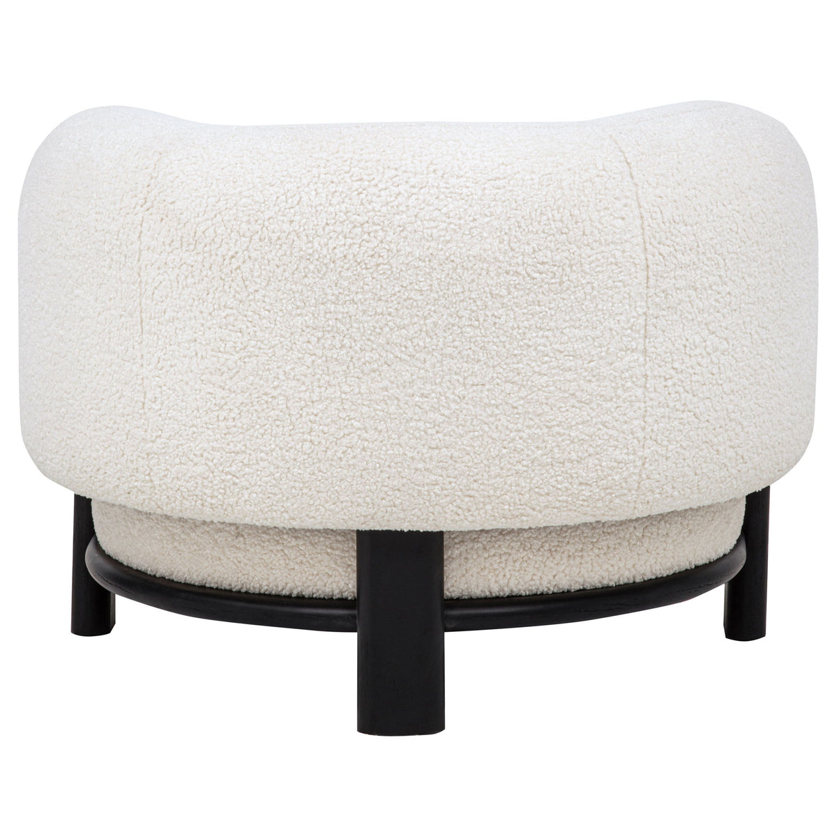 Lawler Upholstered Barrel Back Accent Chair Ivory and Black