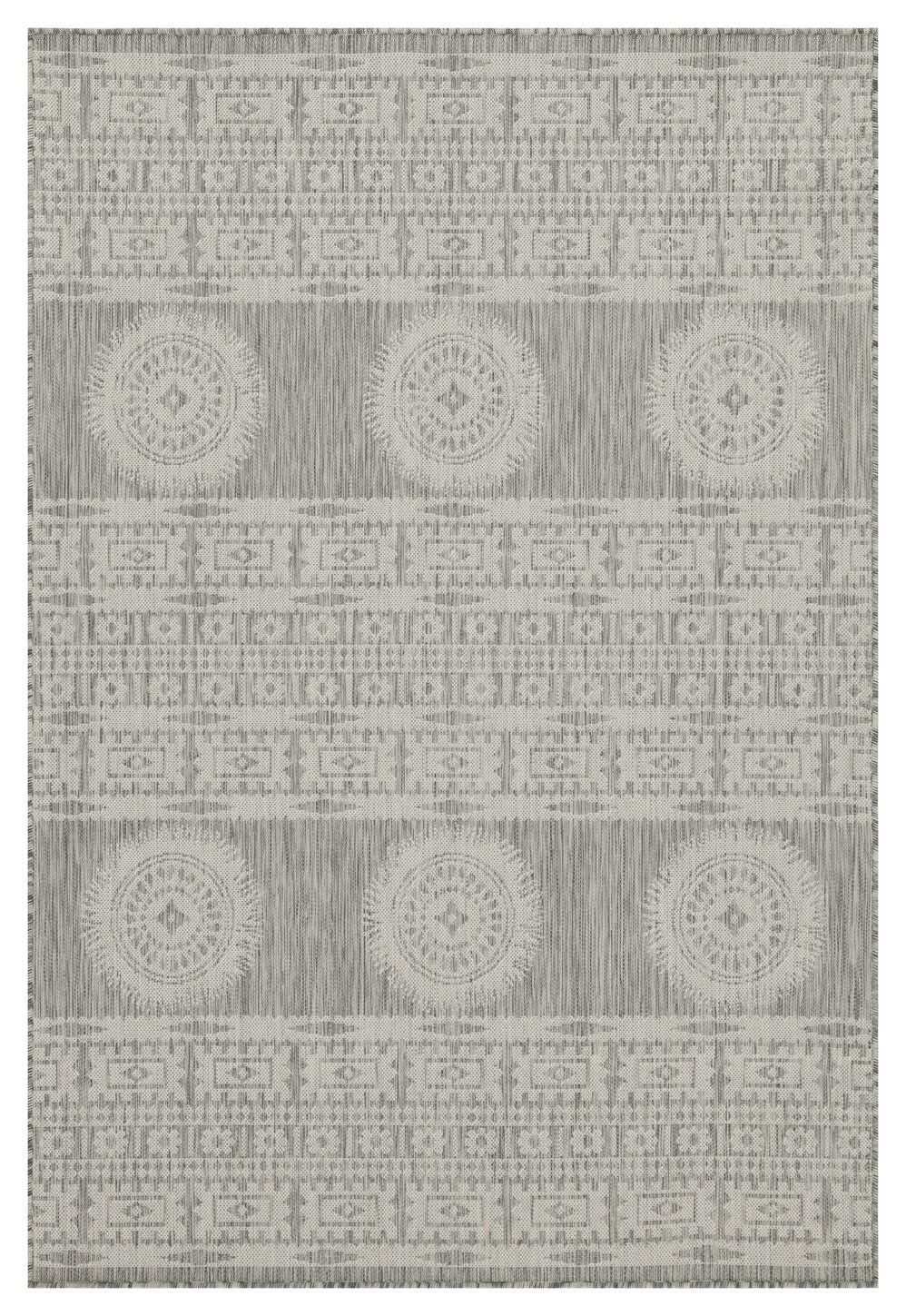 Sunshine - 5'3" X 7'3" Indoor, Outdoor Area Rug Polypropylene - Silver