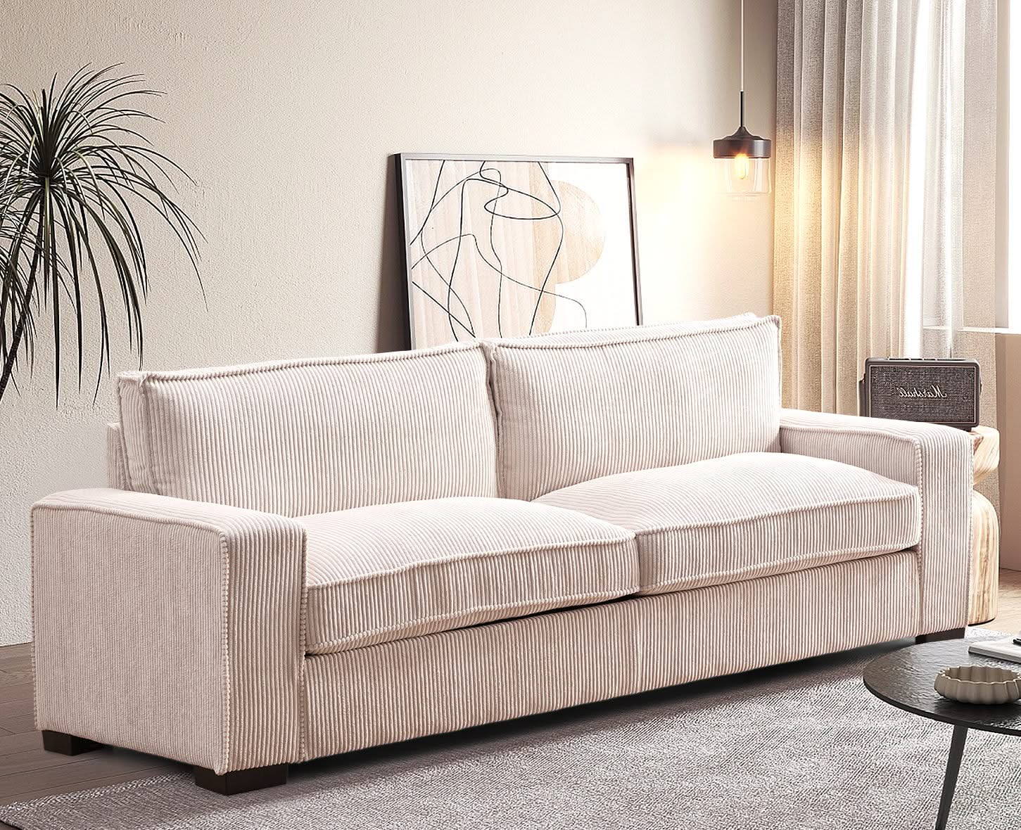 Luxe - Sofa With Sleek Design, Spacious And Comfortable 3 Seater Couch