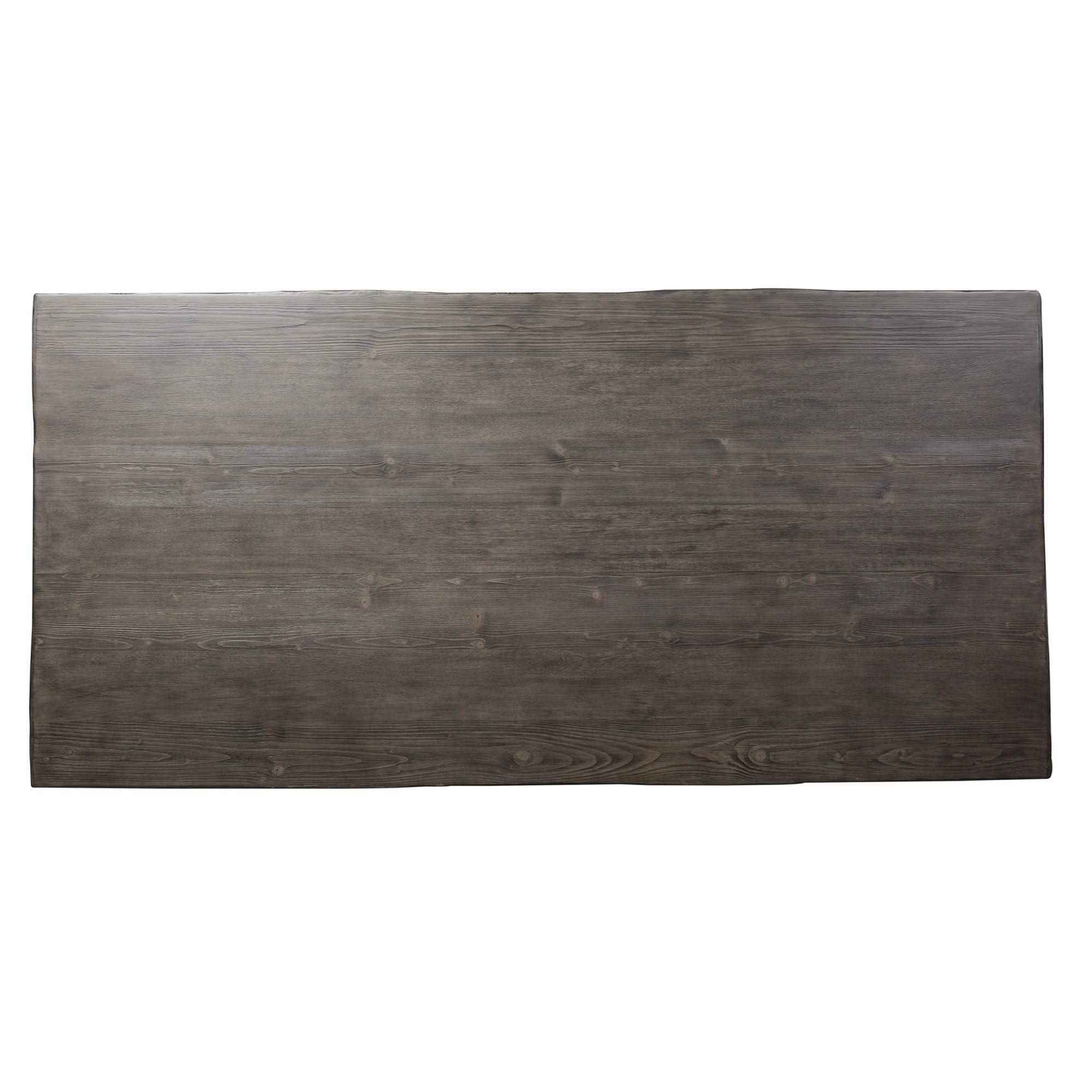 Willowrun - Trestle Table - Rustic White / Weathered Gray Top