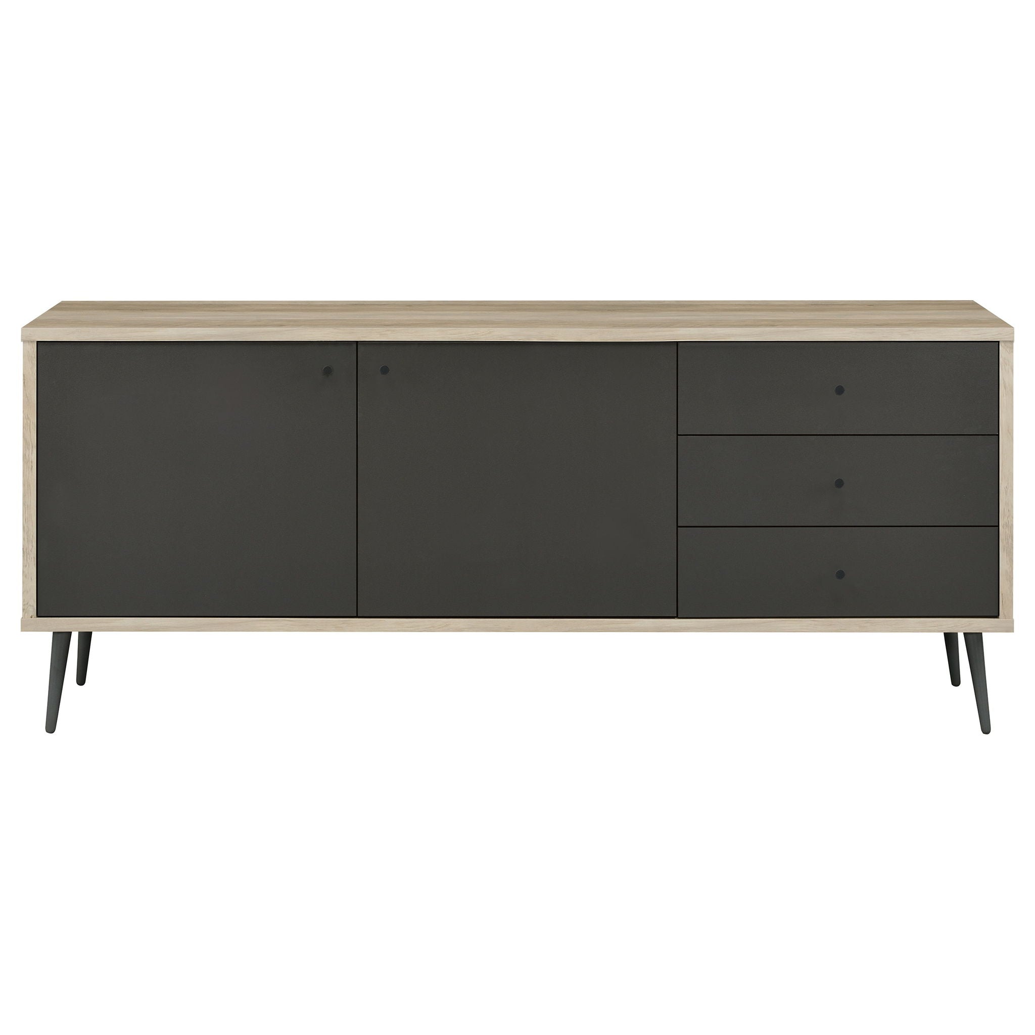 Maeve 2-door Engineered Wood Cabinet Antique Pine and Grey