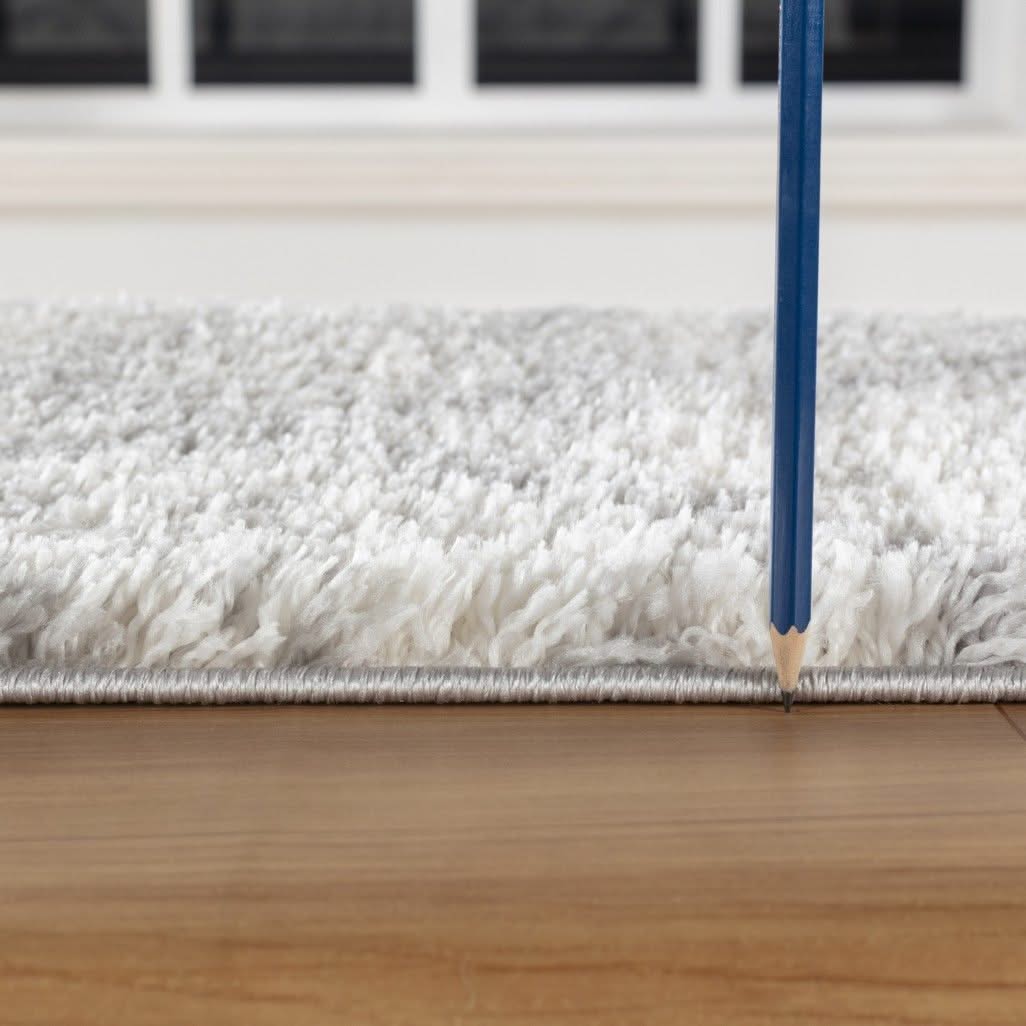 Loft Shag - 5' 3" X 7' Polypropylene, Shaggy Area Rug - Gray