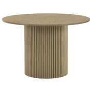 Hamlyn 43-inch Round Wood Dining Room Table Natural Oak