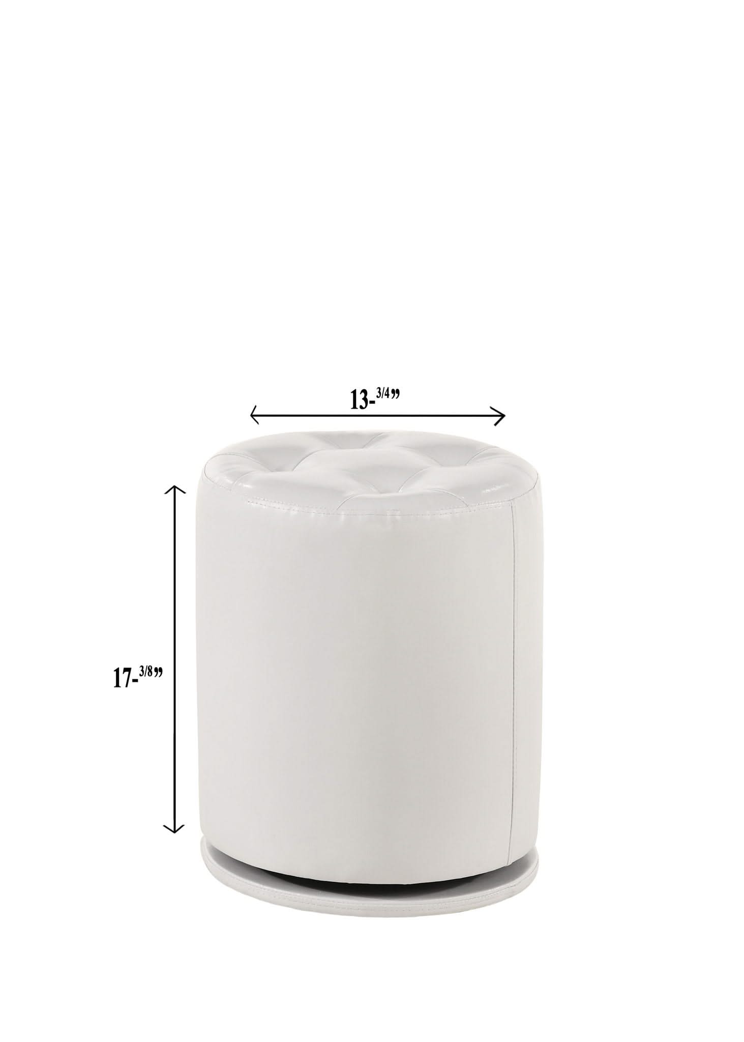 Morgan - Round Swivel Stool - White