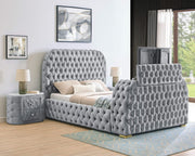Natalia - King Bed - Gray