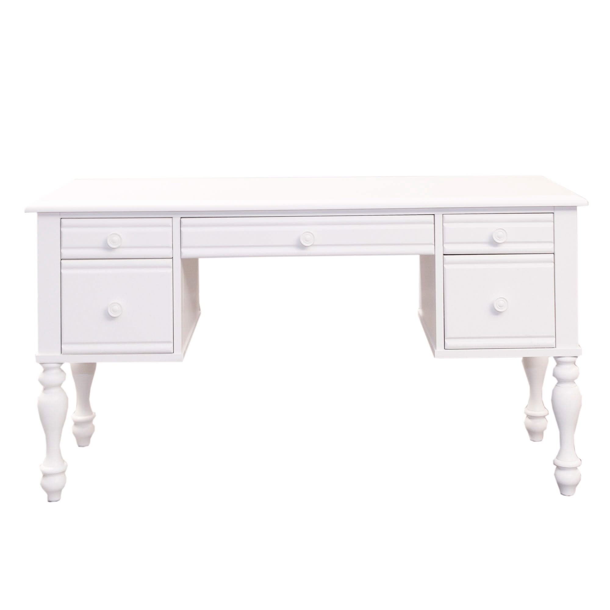 Summer House - Wood Vanity Desk - Oyster White