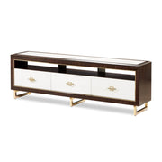 Belmont Place - Media Cabinet - White / Dark Brown