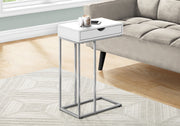 Accent Table, C - Shaped Modern - White