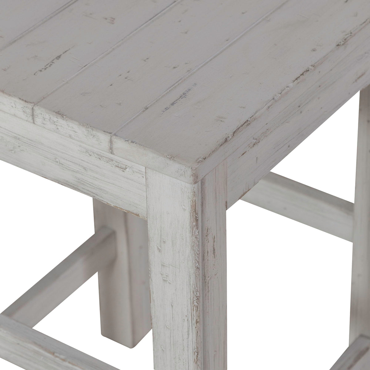 River Place - Console Stool - Riverstone White & Tobacco