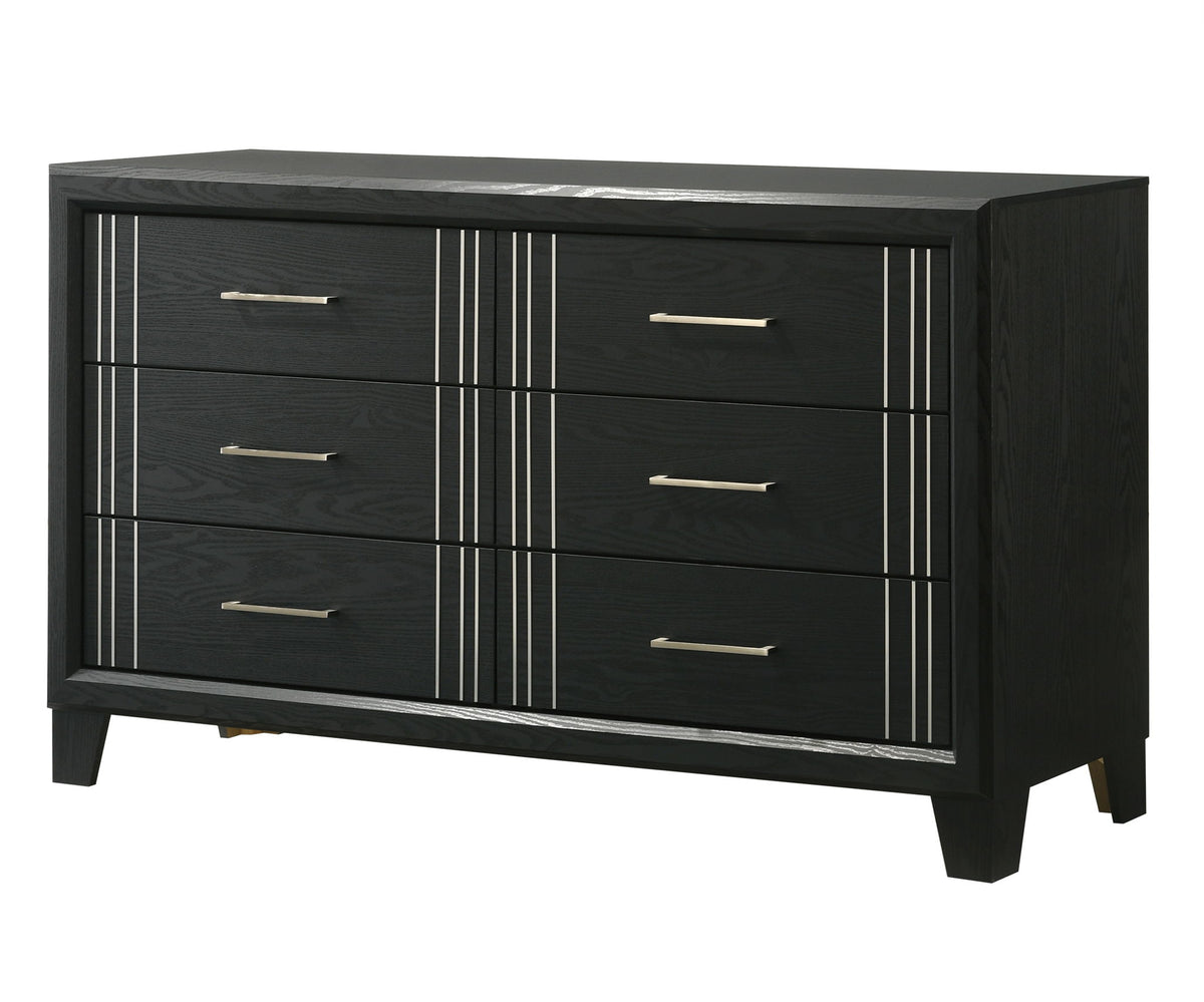 Charlie - Queen 5 Piece Bedroom Set - Charcoal