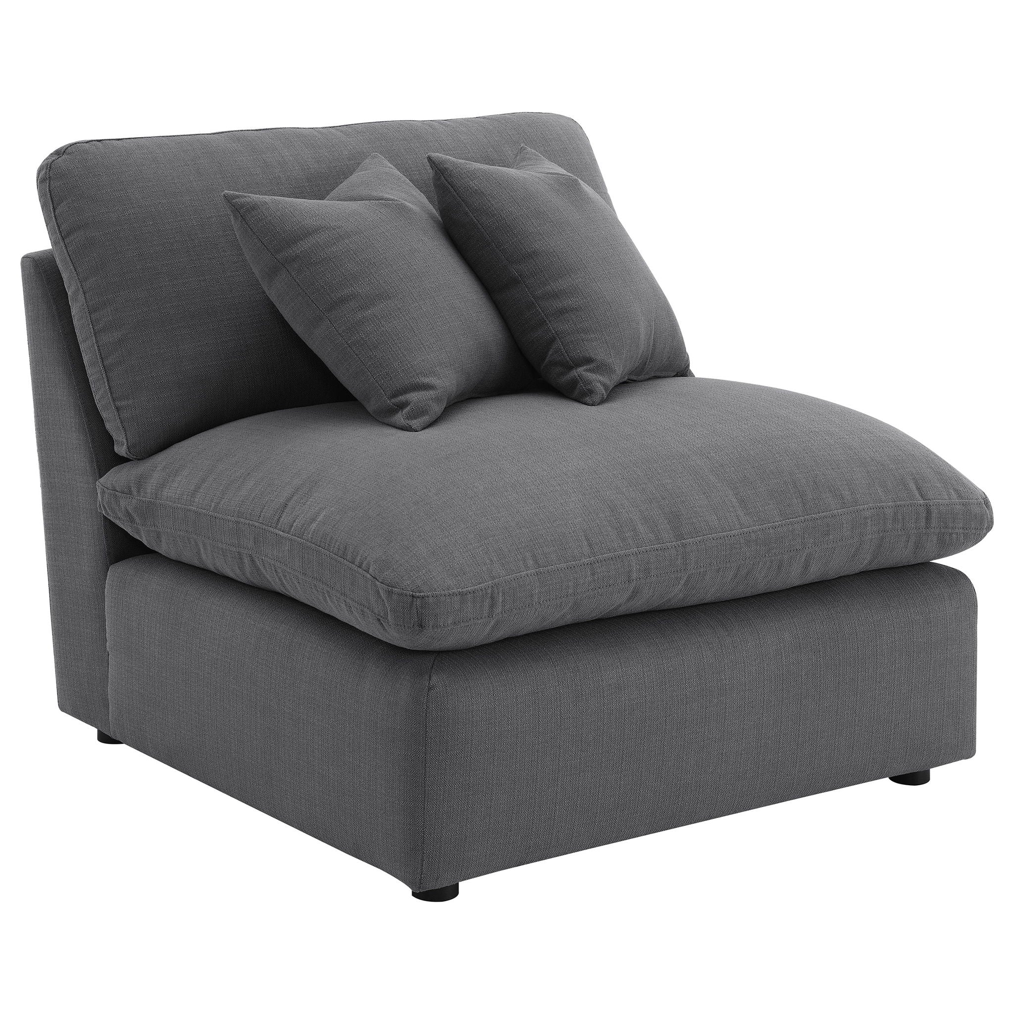 Hobson 4-piece Upholstered Modular Sectional Sofa Charcoal