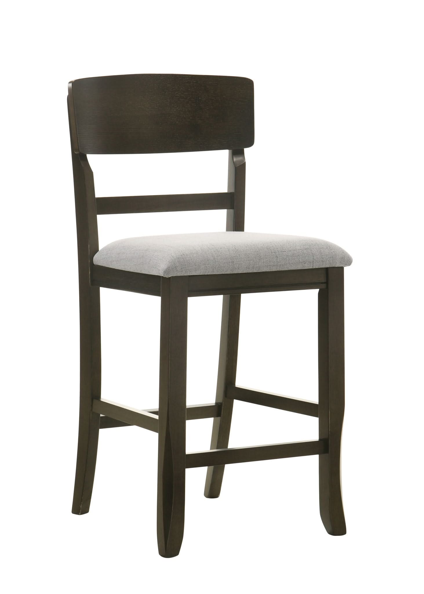 Oakly - Counter Height Chair (Set of 2) - Pearl Silver / Charcoal