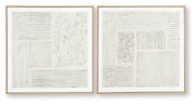 Andorfield - Wall Art Set (Set of 2) - Beige / Black / White