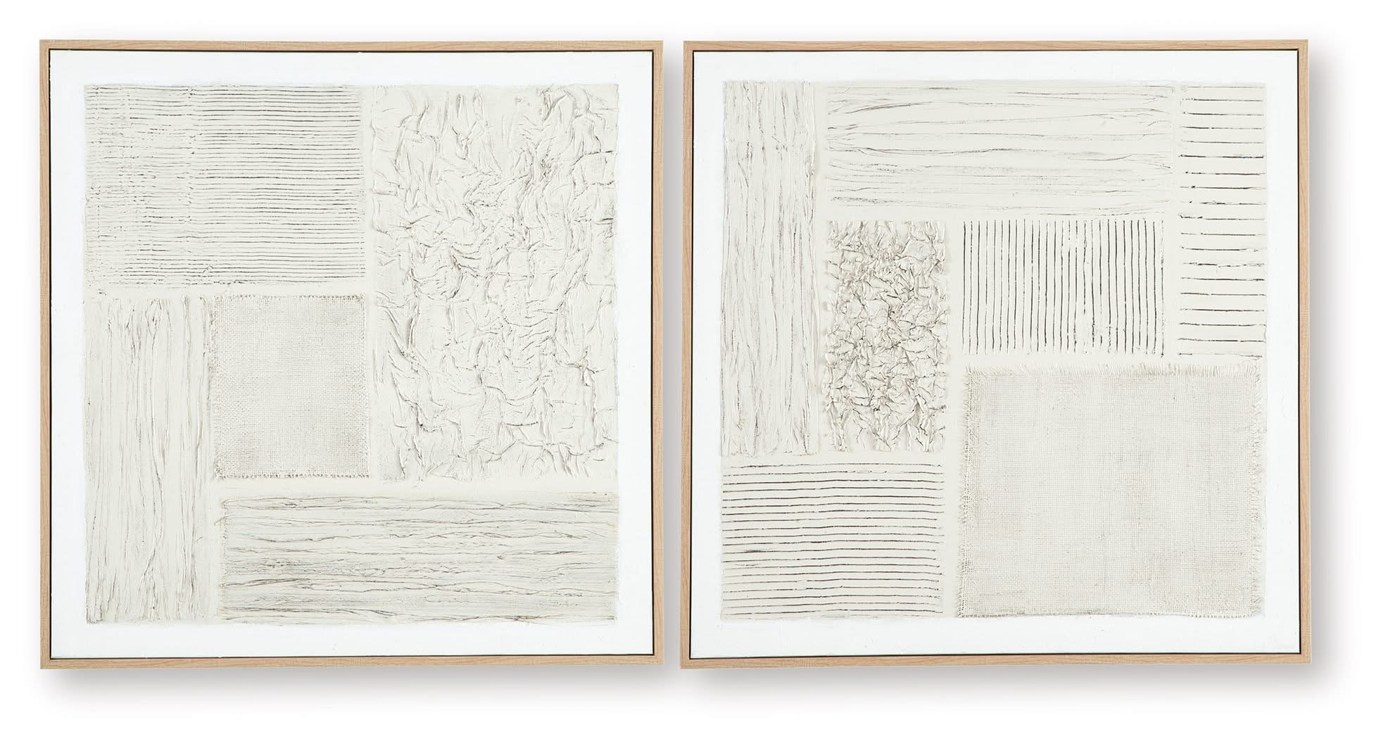 Andorfield - Wall Art Set (Set of 2) - Beige / Black / White