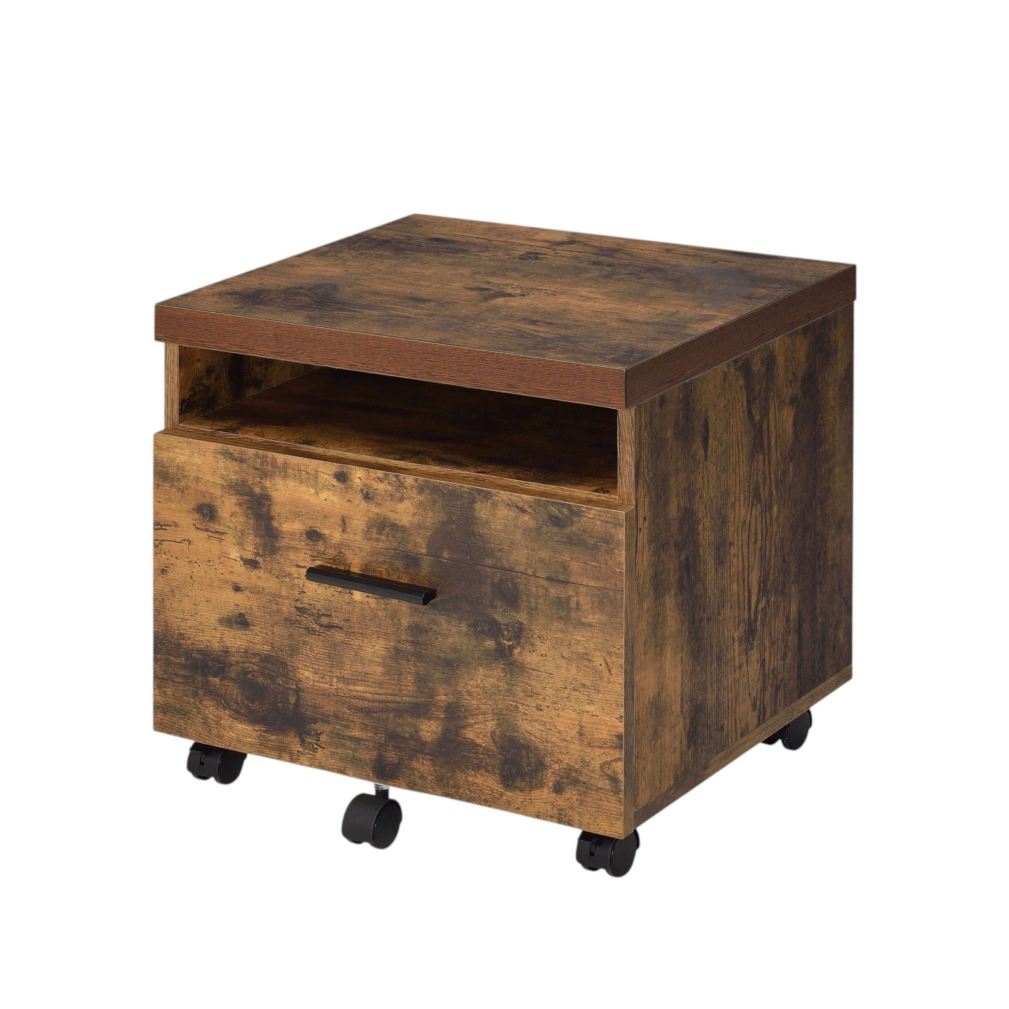 Bob - File Cabinet - Weathered Oak / Black