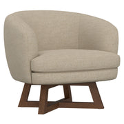 Swivel Accent Chair With Sculptural Base